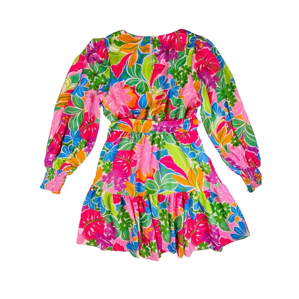 Baltic Born Women’s Large Zaniah Short Dress Floral Botanical Print Colorful New - Image 2