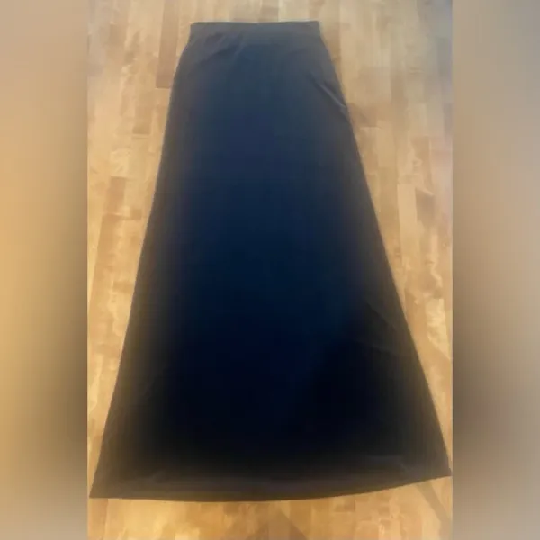 JESSICA MCCLINTOCK VINTAGE Y2K‎ Millennium 2000 Black Velvet Maxi Skirt S… - Image 4