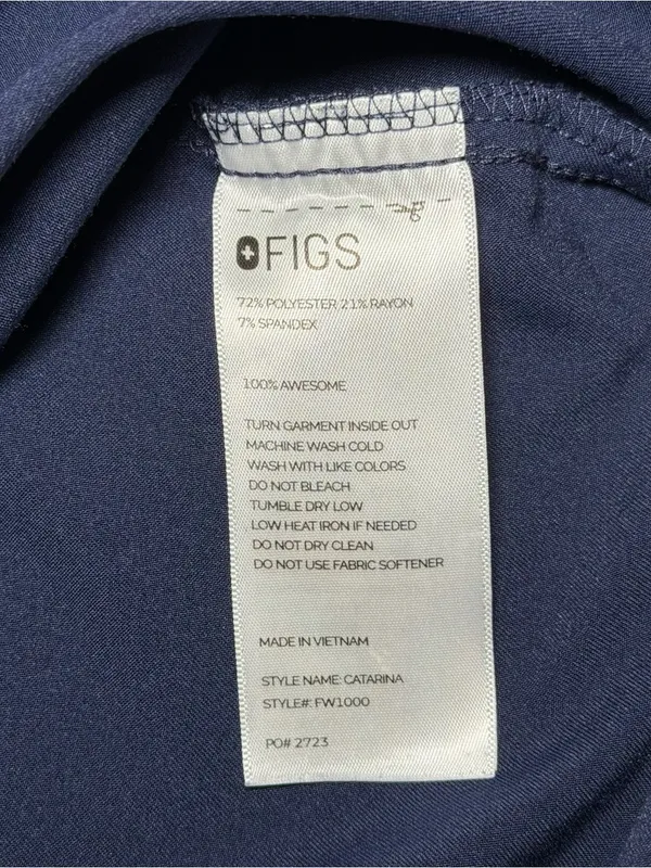 Figs Women's Navy Caterina Scrub Top - Image 4