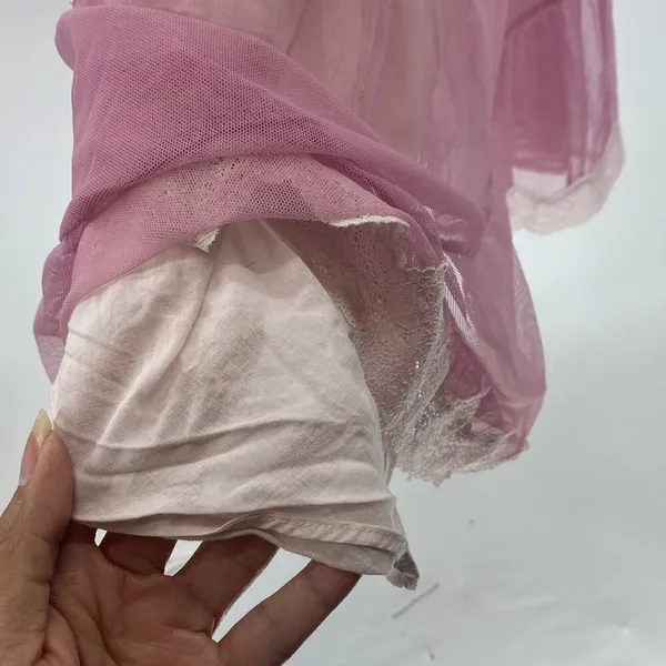 Victoria’s Secret lace tiered pink adjustable straps lined nighty Cottagecore S - Image 5
