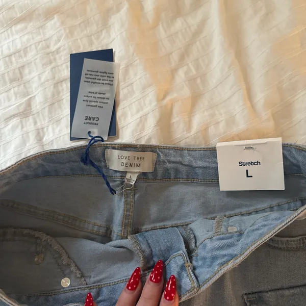 Von Maur Jean Skirt Blue Size L - Image 3