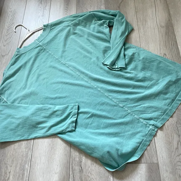 Free People Tshirt cotton oversized long sleeve womens Mint (xsmall) casual boho - Image 6