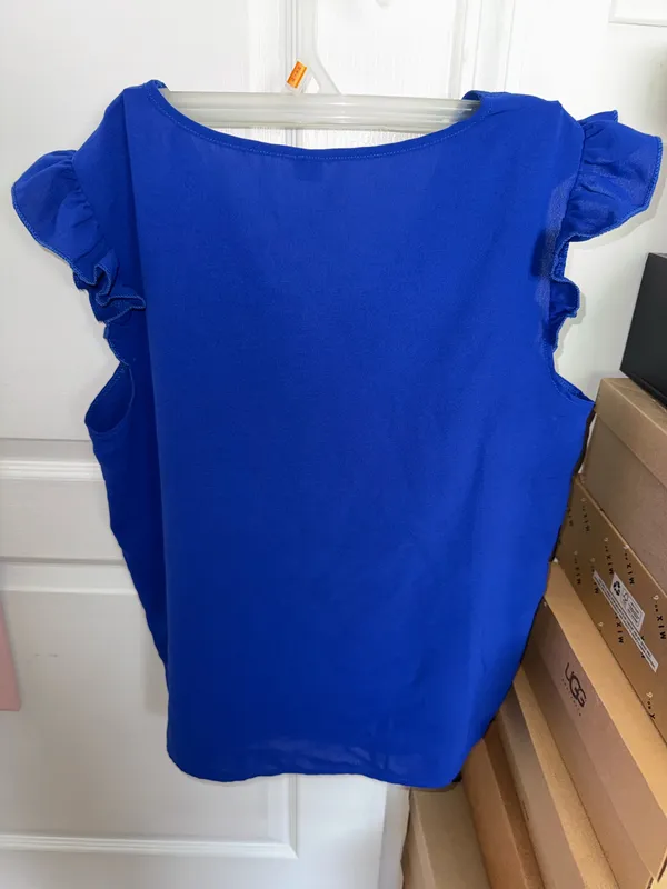 Women’s blue blouse size large - Image 2