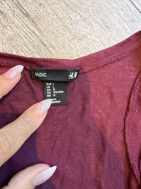 Basic H&M Women's Large Purple Tank Top Round Neck Sleeveless - Image 3