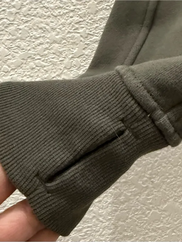 LULULEMON Olive Green Scuba Oversized Full Zip Hooded Jacket Size XS/S - Image 8