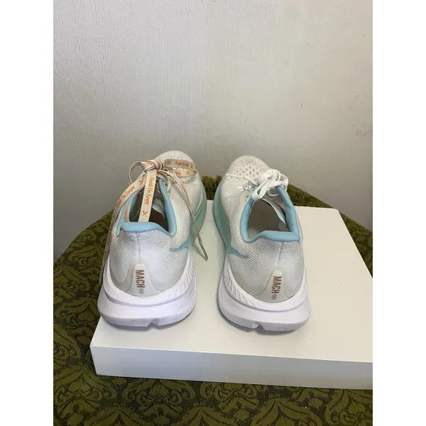 Hoka Mach 6 Women's Running Shoes White Aqua Teal Size 8.5 - Image 3