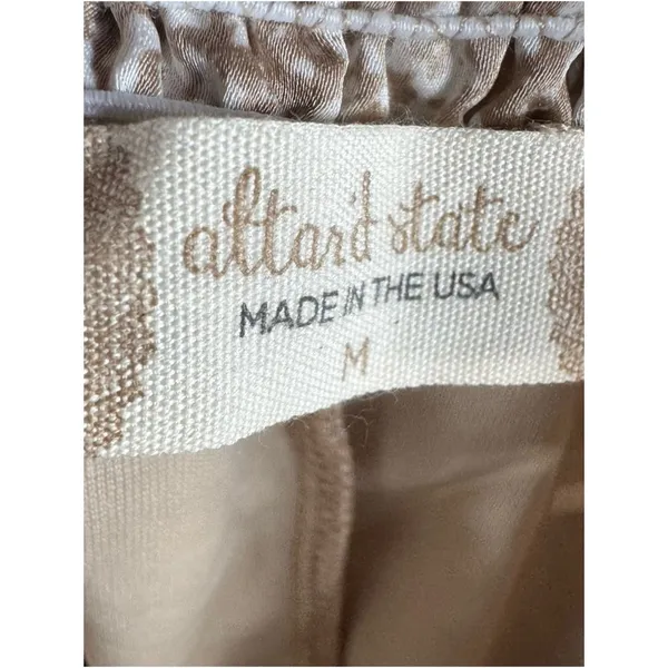 Altar’d state mocha and white ditsy floral layered ruffle mini skirt medium NWT - Image 5
