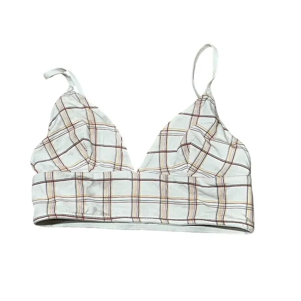 Madewell Women's Plaid Cropped Tank Top Orange Size S Petites - Image 5