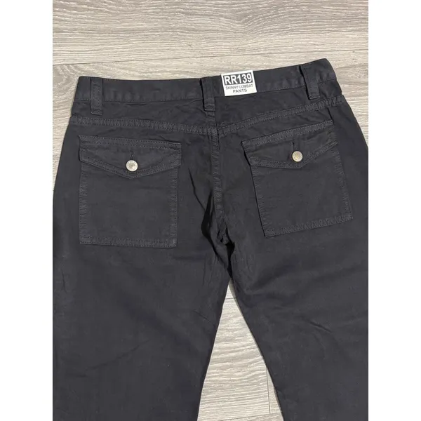 New J Galt Brandy Melville M Black Skinny Combat Pants Low Rise‎ Cargo Punk Y2K - Image 11