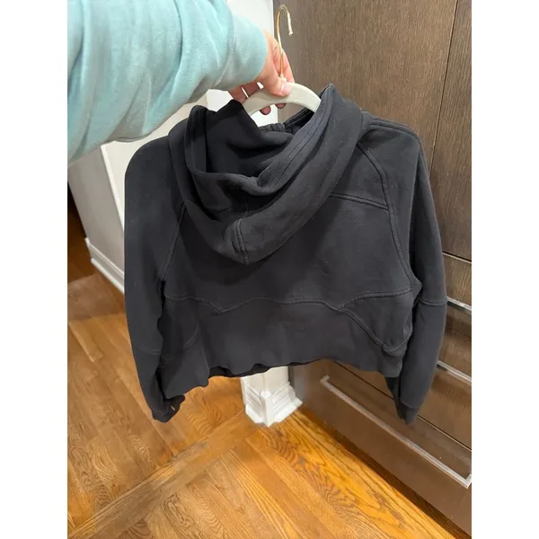 Lululemon Scuba Oversized 1/2 Zip Hoodie medium-large‎ black women's - Image 3