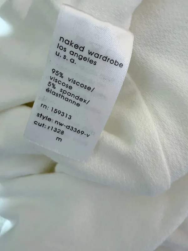 Naked Wardrobe Clean Girl Sculpting White Long Sleeve Bodycon Maxi Dress Med NWT - Image 7