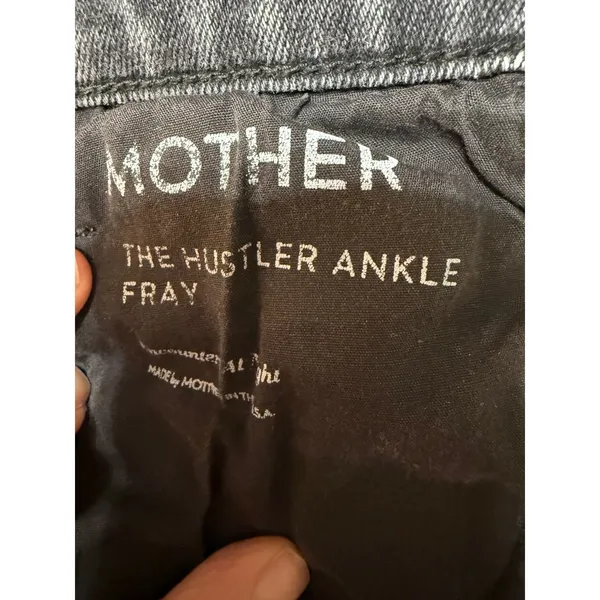 Mother Hustler Ankle Fray Gray Wash High Rise Crop Jeans Made in USA‎ - Image 6