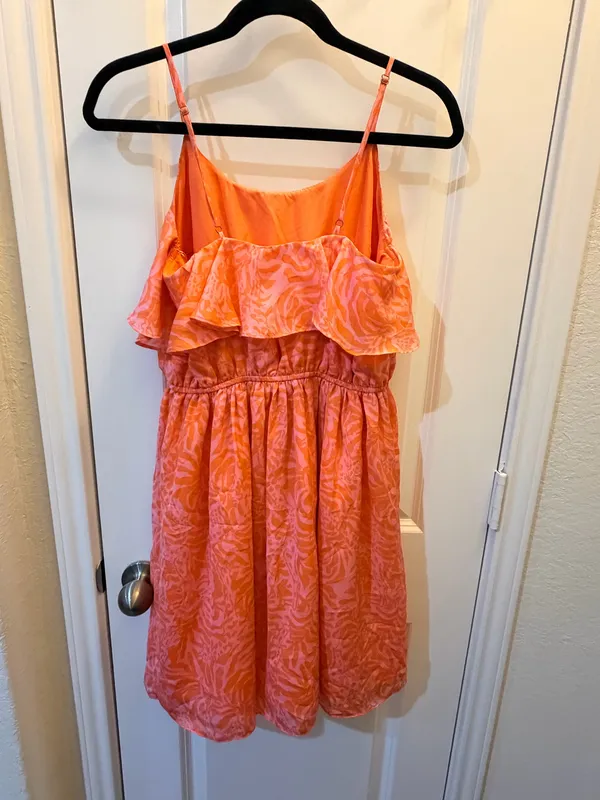 Lilly Pulitzer for Target Pink & Orange Giraffe Print Ruffle Dress – Size Small - Image 5