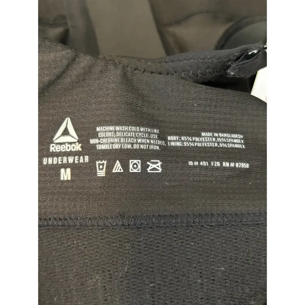Reebok Sports Bra Medium Black NWT Front Zip Molded Cup Pro-Series - Image 4