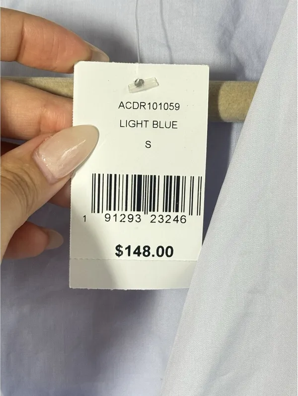 ASTR The Label Rosewood Cutout Waist Midi Dress Light Blue Size S NWT - Image 7