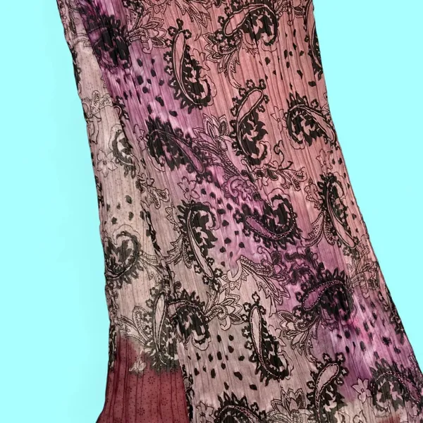 Vintage 90’s/Y2K Purple Sheer Beaded Fashion Scarf - Image 4