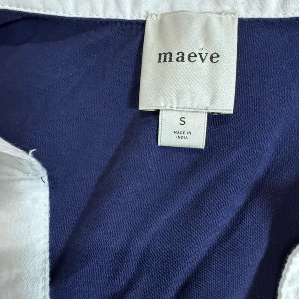Maeve Navy and White Sleeveless Tank Top wt3 - Image 5