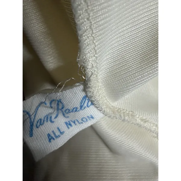 Van Raalte Vintage Tank Top Lace Trim Slip‎ Retro 1980's Lingerie Coquette - Image 3