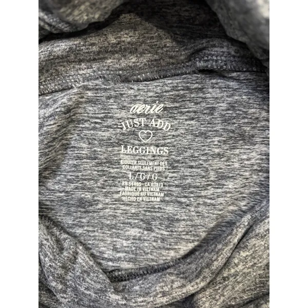 Aerie Just Add Leggings Hoodie Large Gray Longline Soft Pullover - Image 5