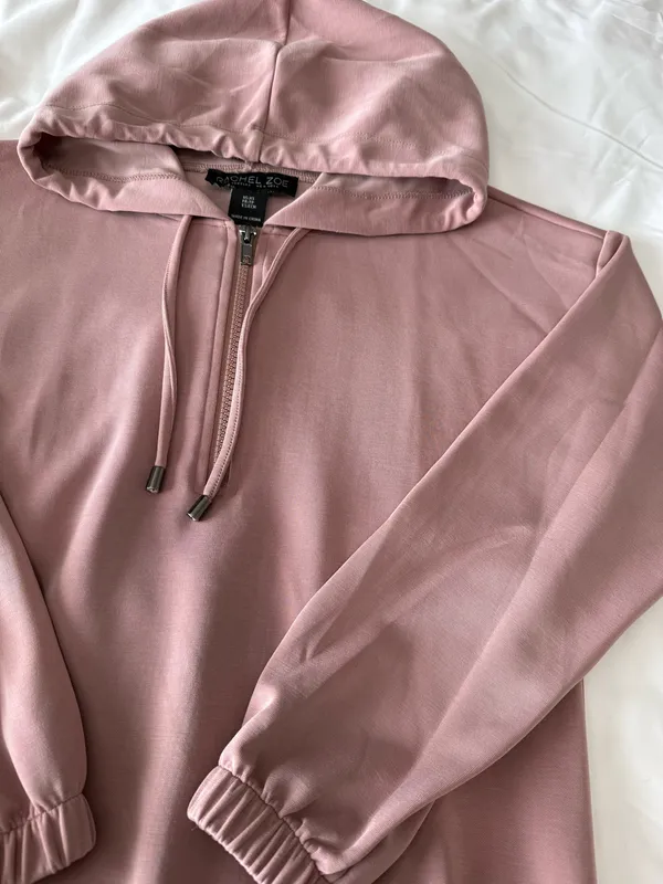 Rachel Zoe Dusty Rose Quarter Zip Hoodie - Image 4