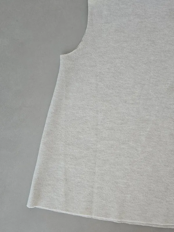 Zara Sleeveless Turtleneck Knit Tank In Cream Size S - Image 2