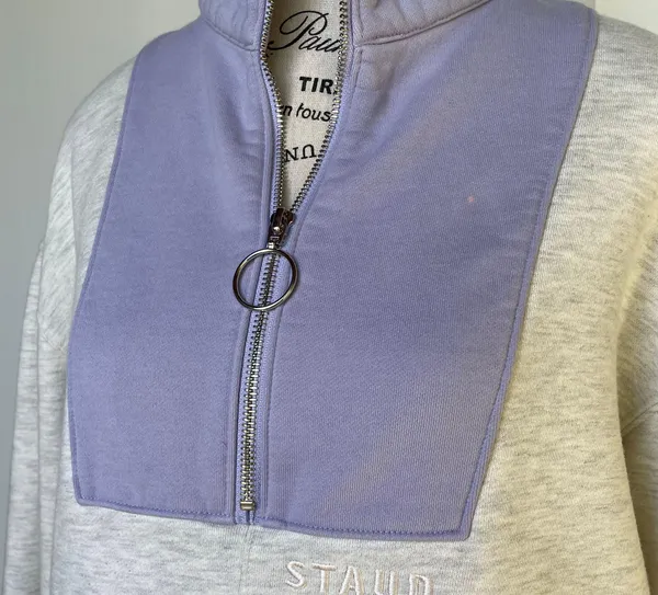 Alys colorblock cotton-blend half-zip sweatshirt sweater size S small - Image 9