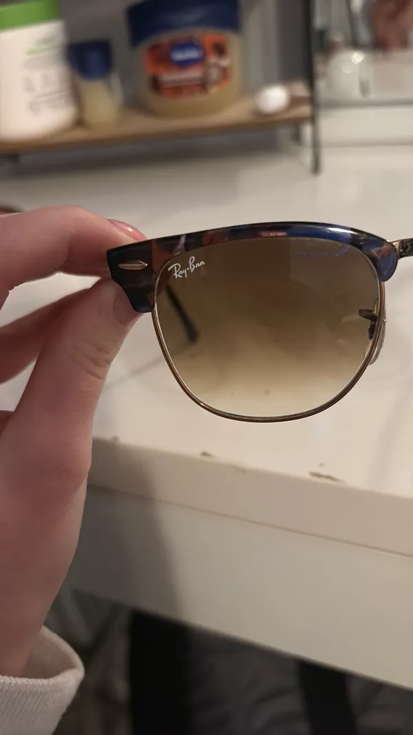 RB3016 Ray-Ban Clubmaster Polished Blue and Brown - Image 6