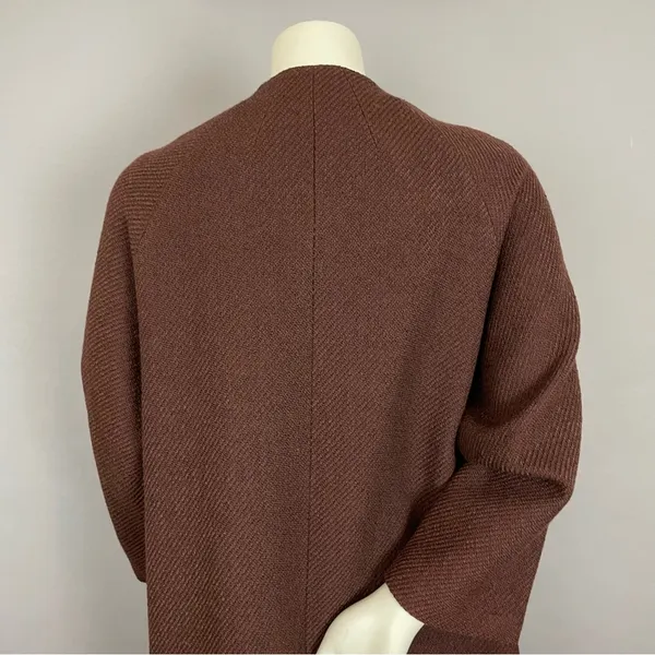 Vintage 60s Meier &‎ Frank Brynwood Coat Women Brown Retro Boxy Mod Union Label - Image 6