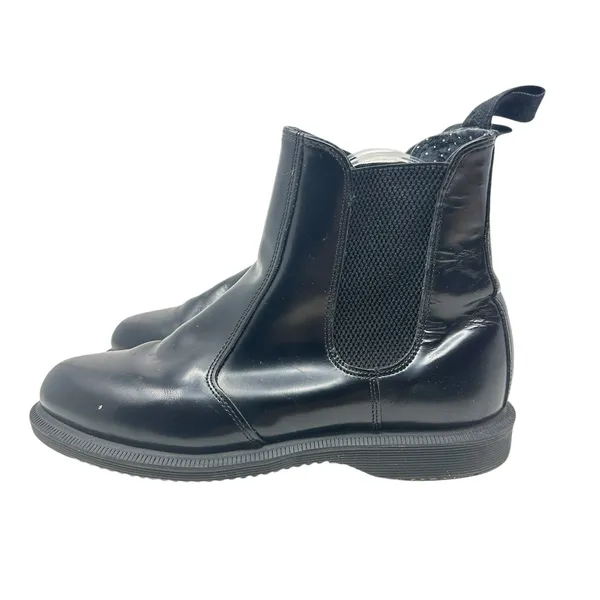 Dr. Martens Flora Chelsea Boots Pull-On Leather‎ Polished Black Size US 9 - Image 11