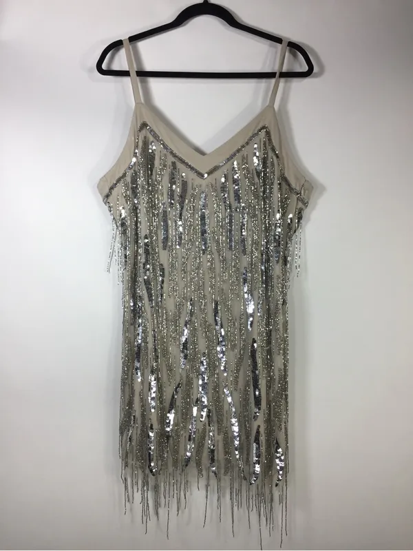 Nasty Gal Beaded Tassel Slip Mini Dress - Image 5