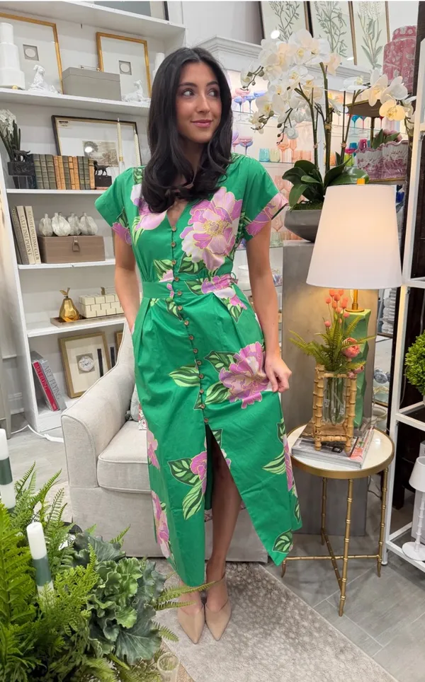 Floral Dress THML Midi - Image 3