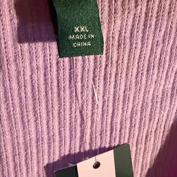 Wild Fable Lavendar Purple Double Tie Knit Short Sleeved Sweater Top size 2xl - Image 2