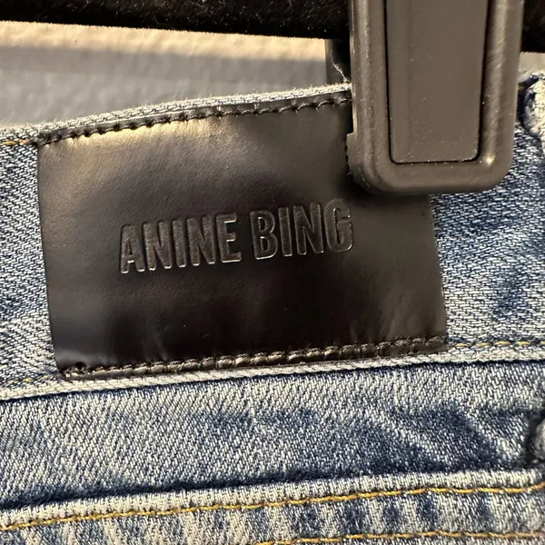 Anine Bing Size-M Ladies‎ Boyfriend Denim Shorts Distressed - Image 7