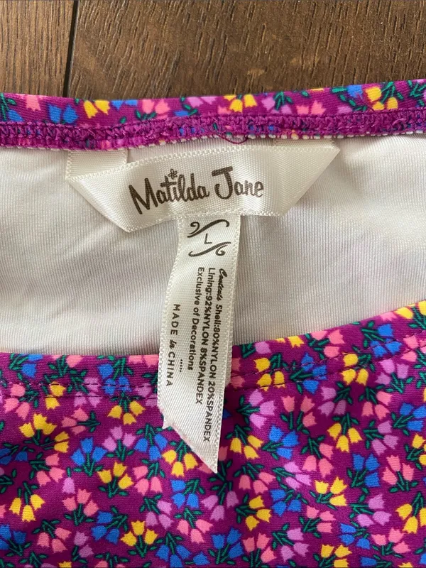 Matilda Jane Sunkissed Swim Take A Dip Floral Bikini Women’s Large - Image 6