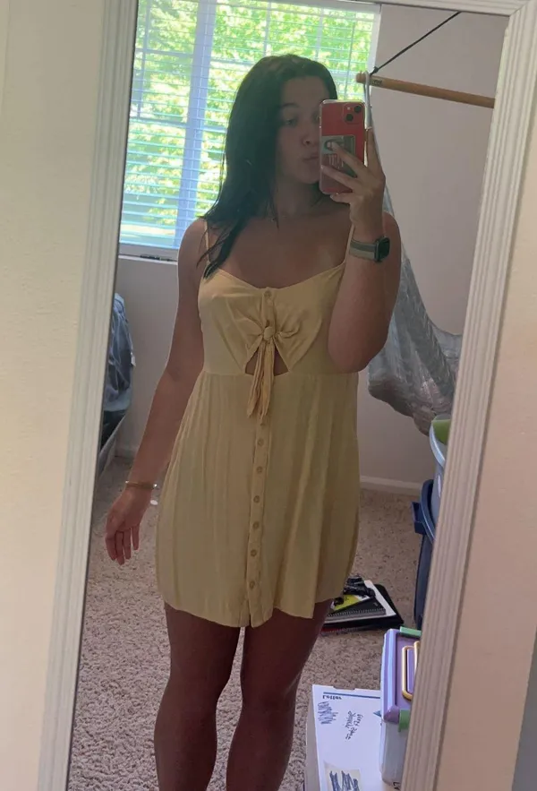 PacSun Yellow Knot Tie Dress - Image 2