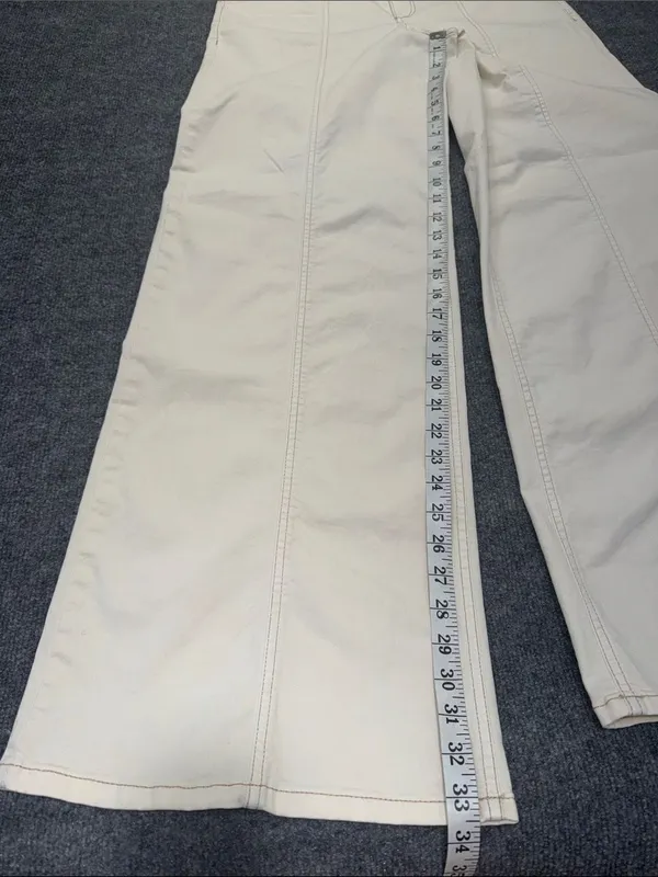 Anthropologie Maeve By Delaney Clean-Seamed High-Rise Wide-Leg Jeans size 31T - Image 6
