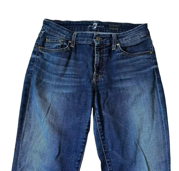 7 For All Mankind Mid Rise Kimmie Bootcut Dark Wash Jeans Women's Size 29 | 29-2 - Image 3