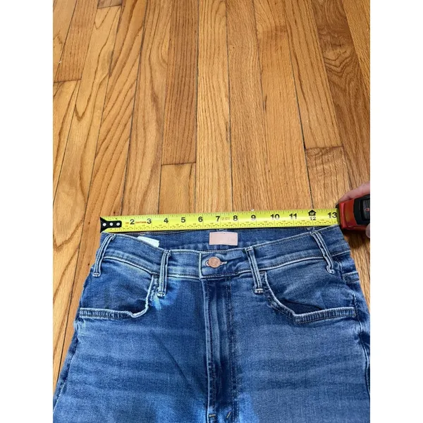 Mother The Hustler Ankle Fray Jeans in Healing Jar Blue Size 30 - Image 9