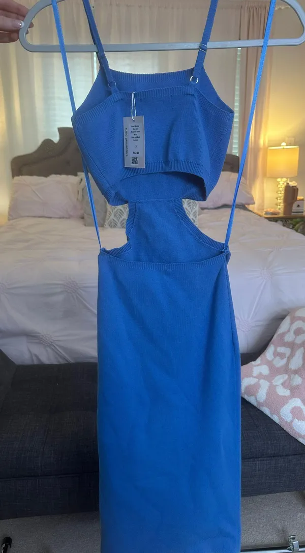 Shop Minit Blue Midi Dress - Image 4