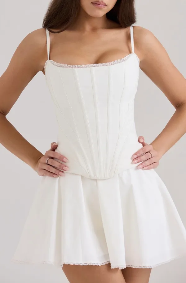 House of CB White Corset & Skirt Set - Image 2