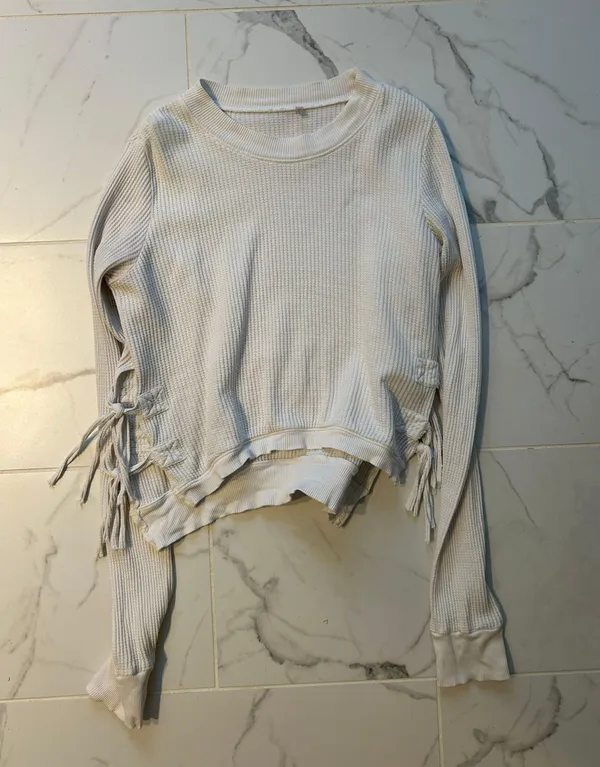 We The Free White Thermal Waffle Long Sleeve - Image 3
