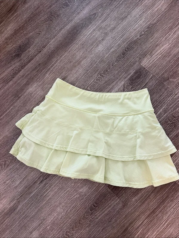 Lija Match Skort tennis pickleball tiered skirt athletic lime green XS - Image 10