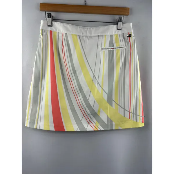 Women’s Greg Norman Size 4 White Multicolored Patterned Skort - Image 3