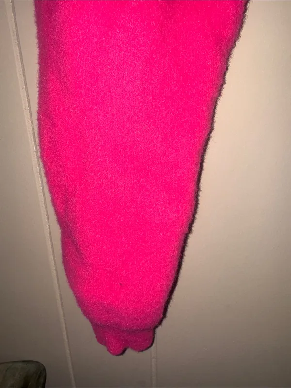 Zara Bright Pink Cropped Turtleneck Sweater - Image 2