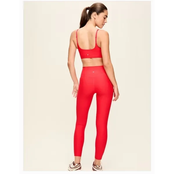 Old Navy Women's Elevate Legging Go Dry Side Pockets Red Active High Rise - Image 2