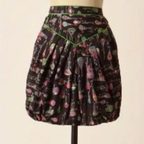 Anthropologie ANNA SUI Montgolfier Silk Skirt Hot Air Balloon Print Size 6 - Image 10