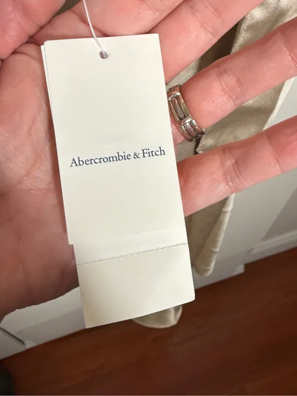 Abercrombie and Fitch Sleep Silk-Blend Ivory Chemise Nightdress Medium NWT - Image 7