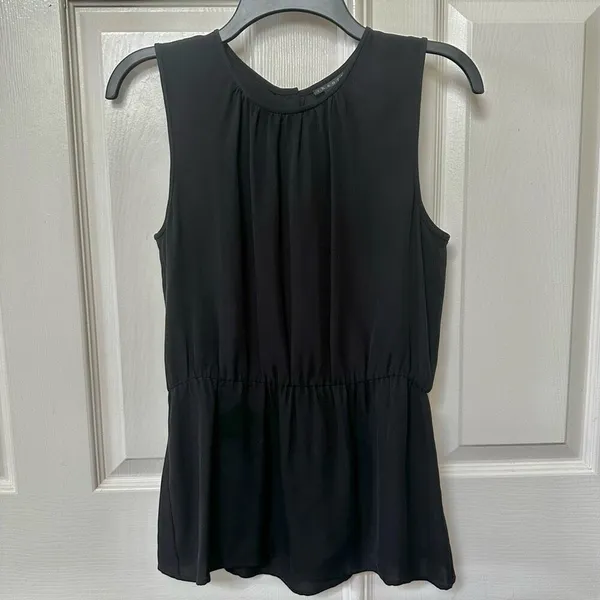 Theory Jethria black silk sleeveless top - Image 5