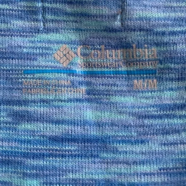 Columbia T-Shirt Dress‎ Womens Medium Blue Space Dye Drawstring Casual Gorpcore - Image 2
