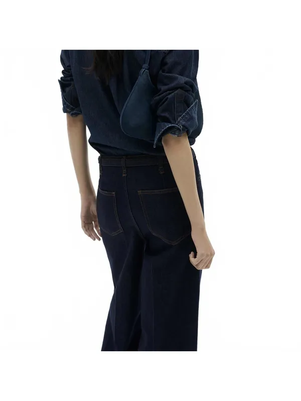 Mango Rinse-Wash Wide Leg Jeans with Belt NWT Mara Open Blue Size 4 - Image 8